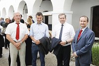 prof. dr. Borut Božič, predsednik upravnega odbora UL; dr. Jure Gašparič, državni sekretar MIZŠ; prof. dr. Igor Papič, rektor UL; prof. dr. Mitjan Kalin, dekan FS