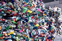 Input material in bales at the KRG sorting facility. Photo courtesy of KRG