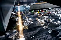 Sensor based sorting of plastics at the KRG sorting facility. Photo courtesy of KRG