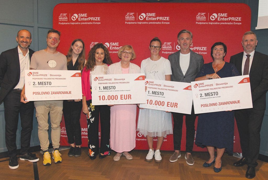 Znani zmagovalci natečaja SME EnterPRIZE zavarovalnice Generali, ki nagrajuje trajnostne poslovne prakse