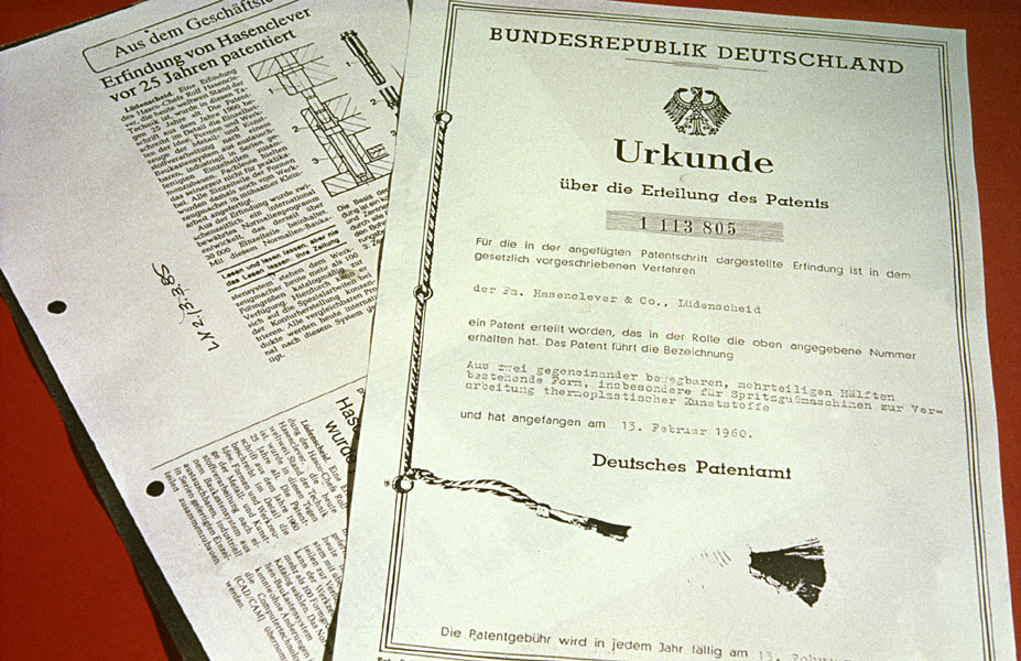1960-Patenturkunde